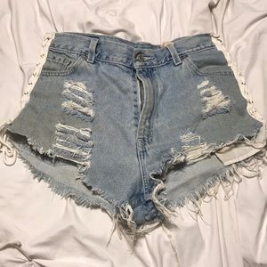 Lace up shorts